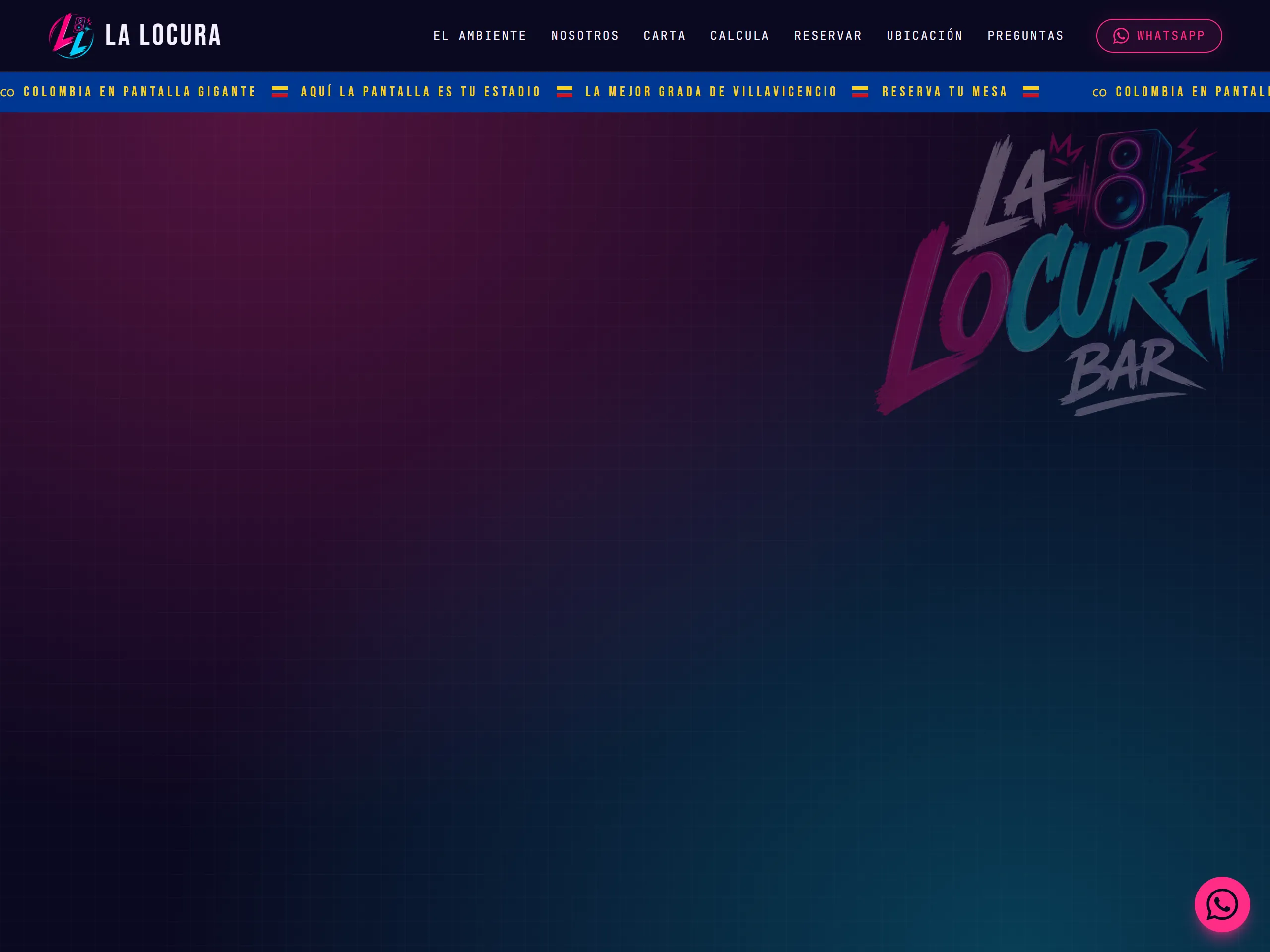 La Locura Bar — sitio web del bar